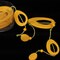 The Ribbon People Dijon Yellow Fuzzy Felt Flower Garland 59" x 19.8 Yards